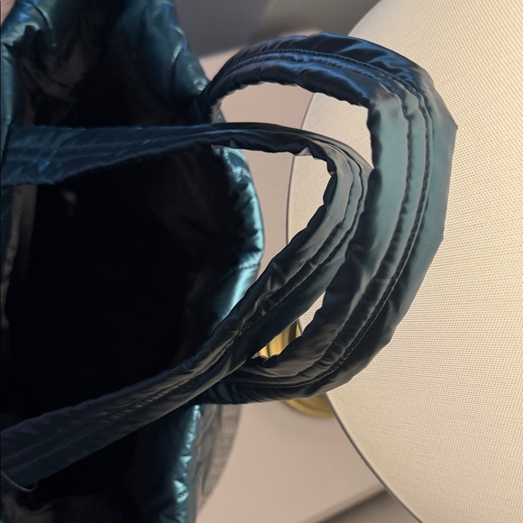 Victoria's Secret Teal Quilted Tote - Picture 4 of 6